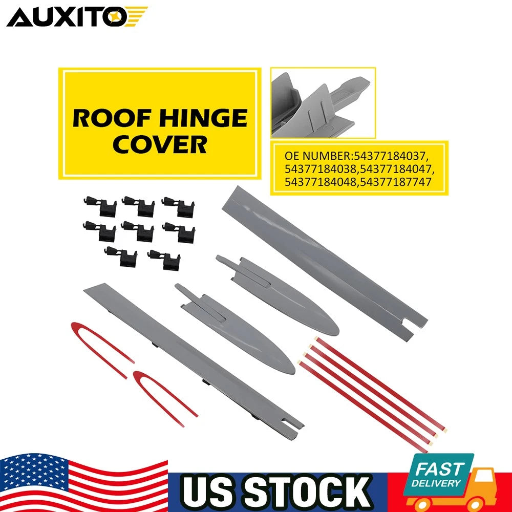 Set of 4 ABS Convertible Roof Top Hinge Covers for BMW E93 335i M3 F83