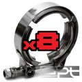 4" Stainless V-Band Bolt Clamp for Turbo Flange Downpipe Wastegate Exhaust