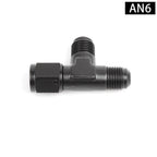 3-Way Tee Fitting Adapter AN4 AN6 AN8 AN10 AN12 Female to AN Male Black