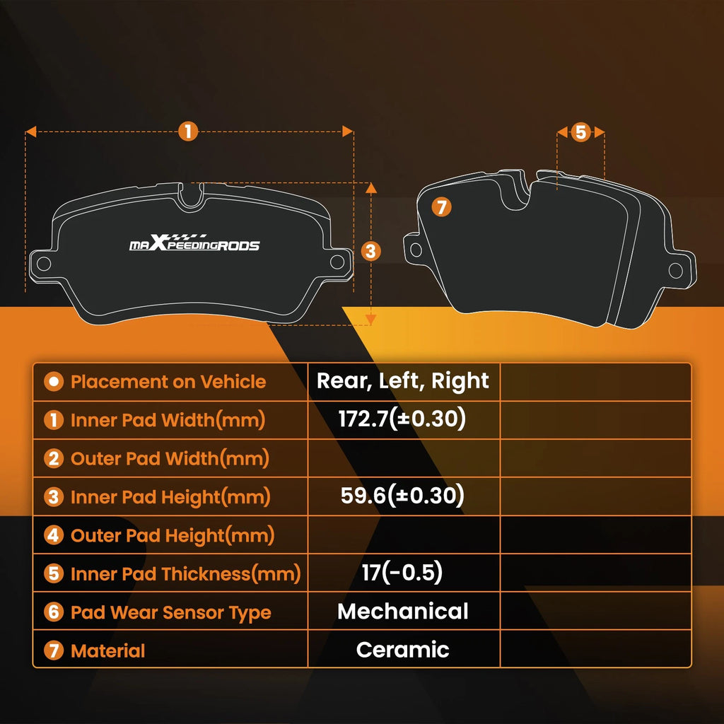 Rear Disc Brake Rotors and Brake Pads Set for Chevrolet Avalanche 1500 (2002–2006)