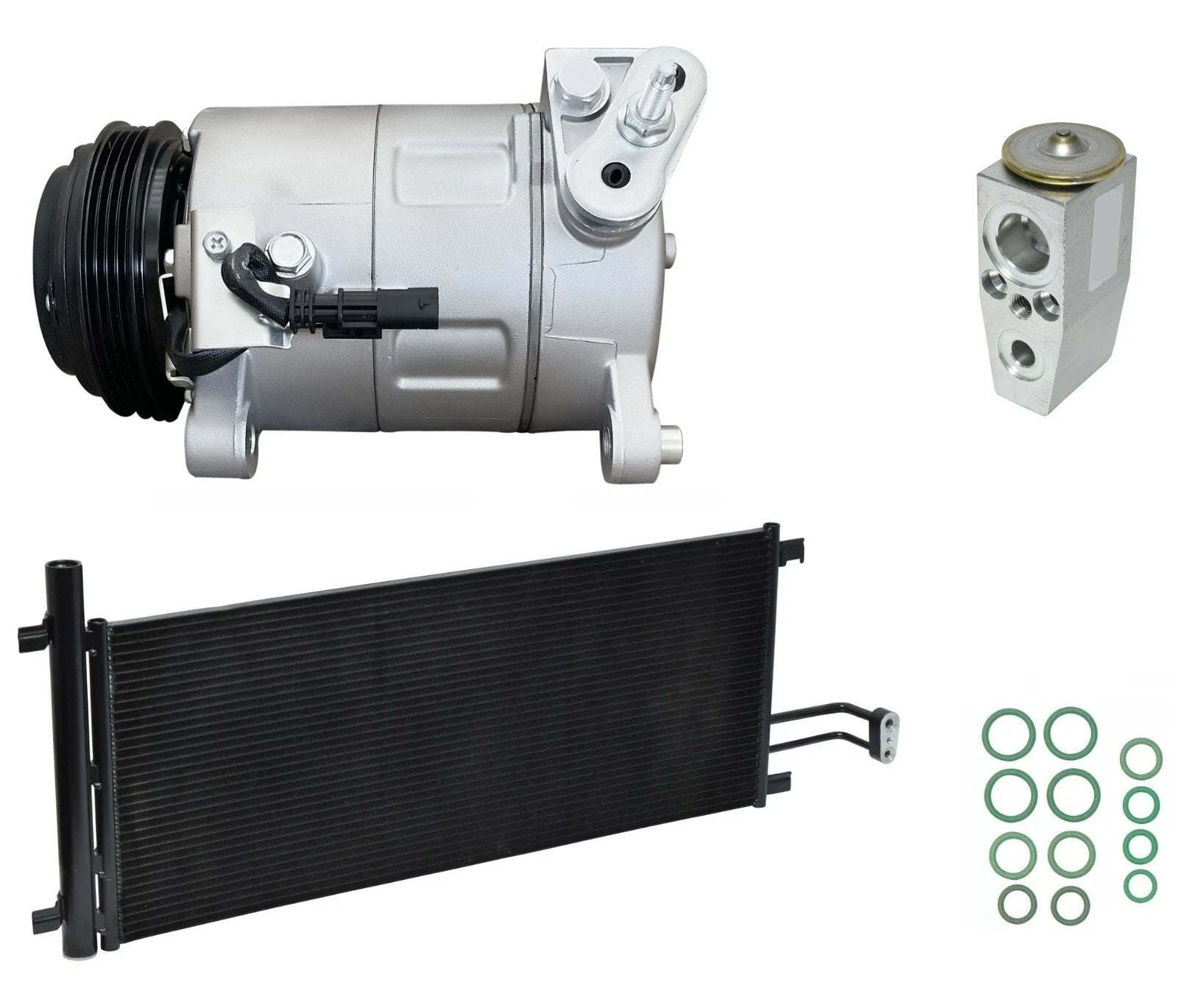 A C Compressor Kit With Condenser for Chevy Silverado 1500 4.3L (2016–2016)