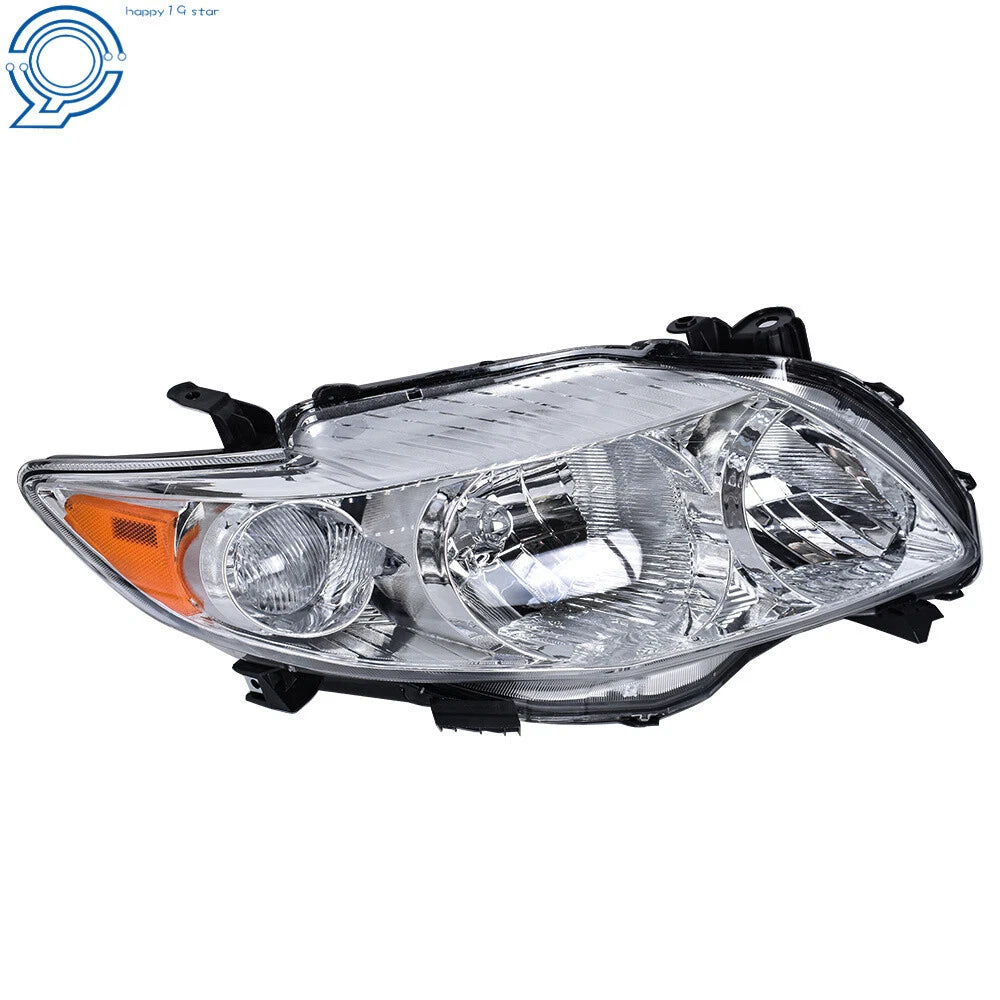 Halogen Headlights Set for Toyota Corolla (2009–2010) Chrome Housing