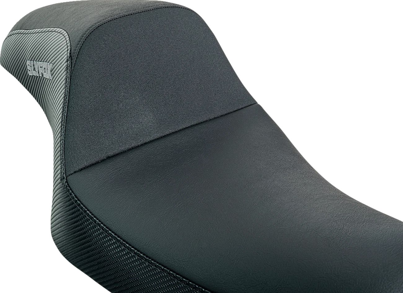 Drifter Seat for SLYFOX (XL) - Black Vinyl, Carbon Fiber, Slipstop