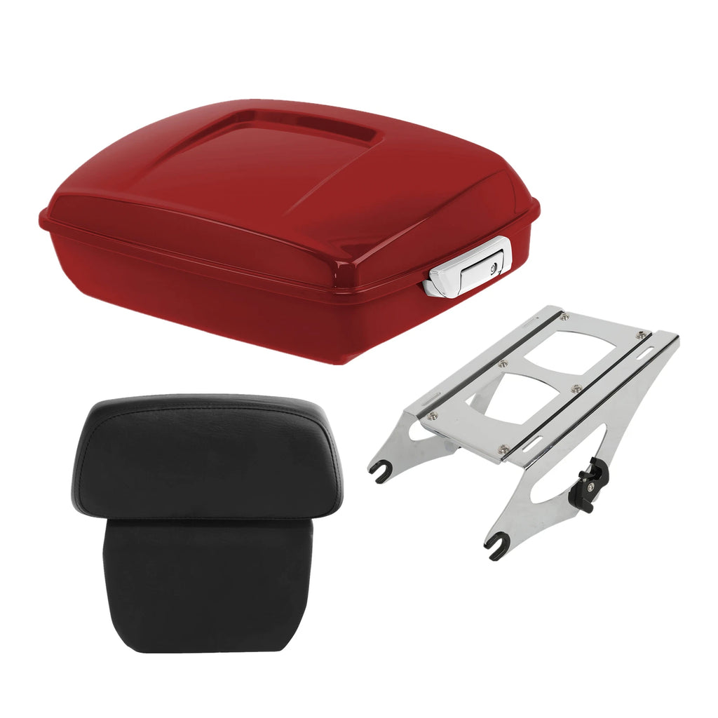 Chopped Trunk Pad Mount for Harley Touring Glide (2014–2024) Wicked Red Glossy