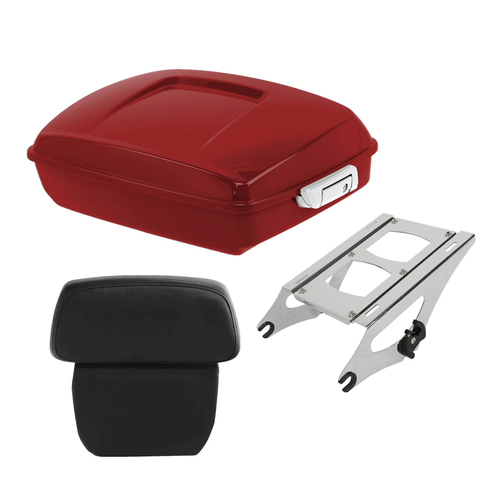 Chopped Trunk Pad Mount for Harley Touring Glide (2014–2024) Wicked Red Glossy