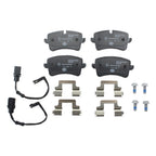 Set of 4 Hella Rear Low-Metallic Brake Pads for Audi A6 A7 Quattro RS7 S6 Porsche Macan (2012–2021)