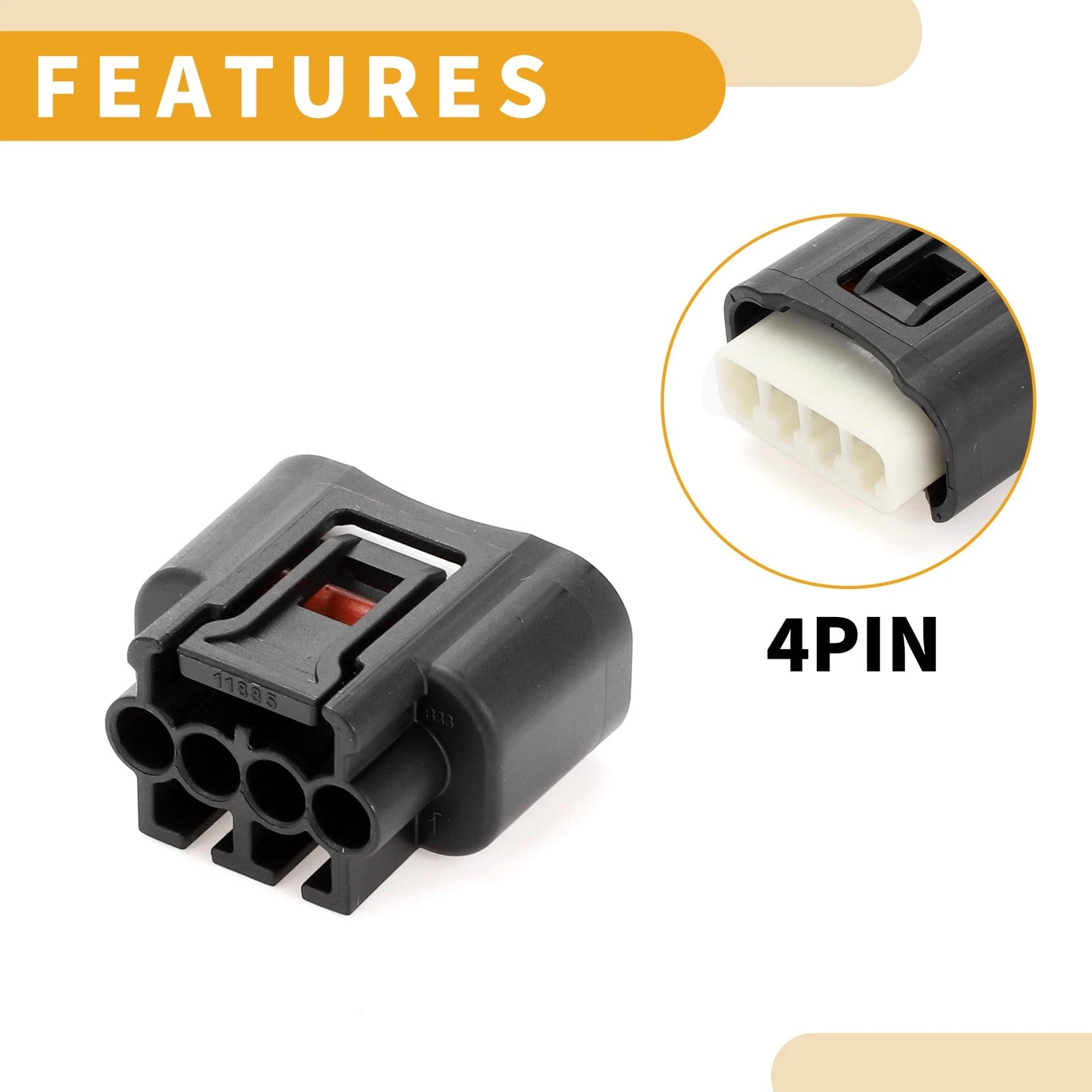 Set of 4 Ignition Coil Connector Plugs for Toyota (No. 9091902244/9008019015)