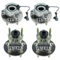 Front and Rear Wheel Bearing & Hub Assembly Kit for Chevy HHR (2006–2011)