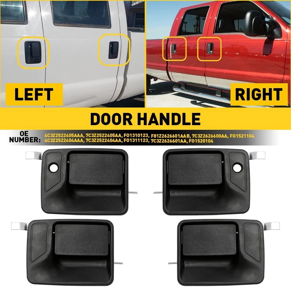4X Exterior Door Handle for Ford F250 F350 F450 F550 Super Duty (1999–2016)