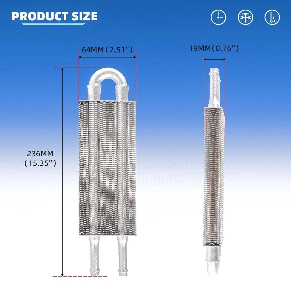 2X Universal Aluminum Remote Transmission Oil Cooler Radiator Kit