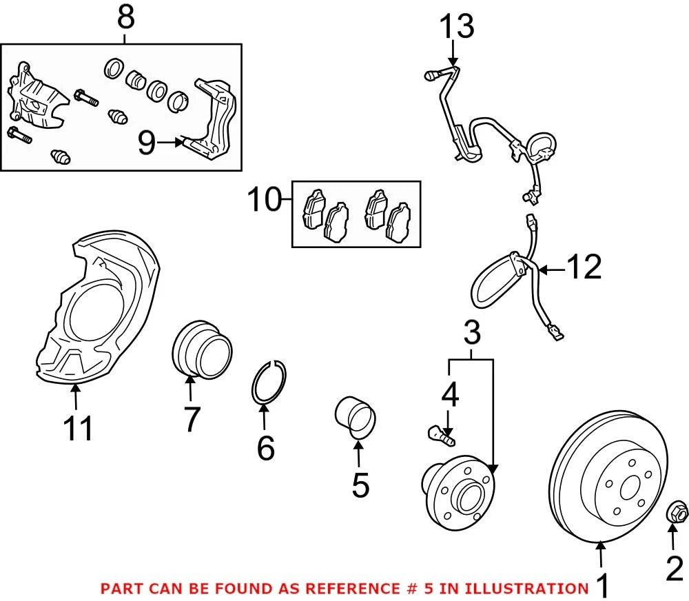 Front Wheel Bearing for Lexus RX350 RX450h (2010–2015)