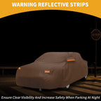 Waterproof Car Cover for Toyota Supra (All Weather, Orange, Zipper)