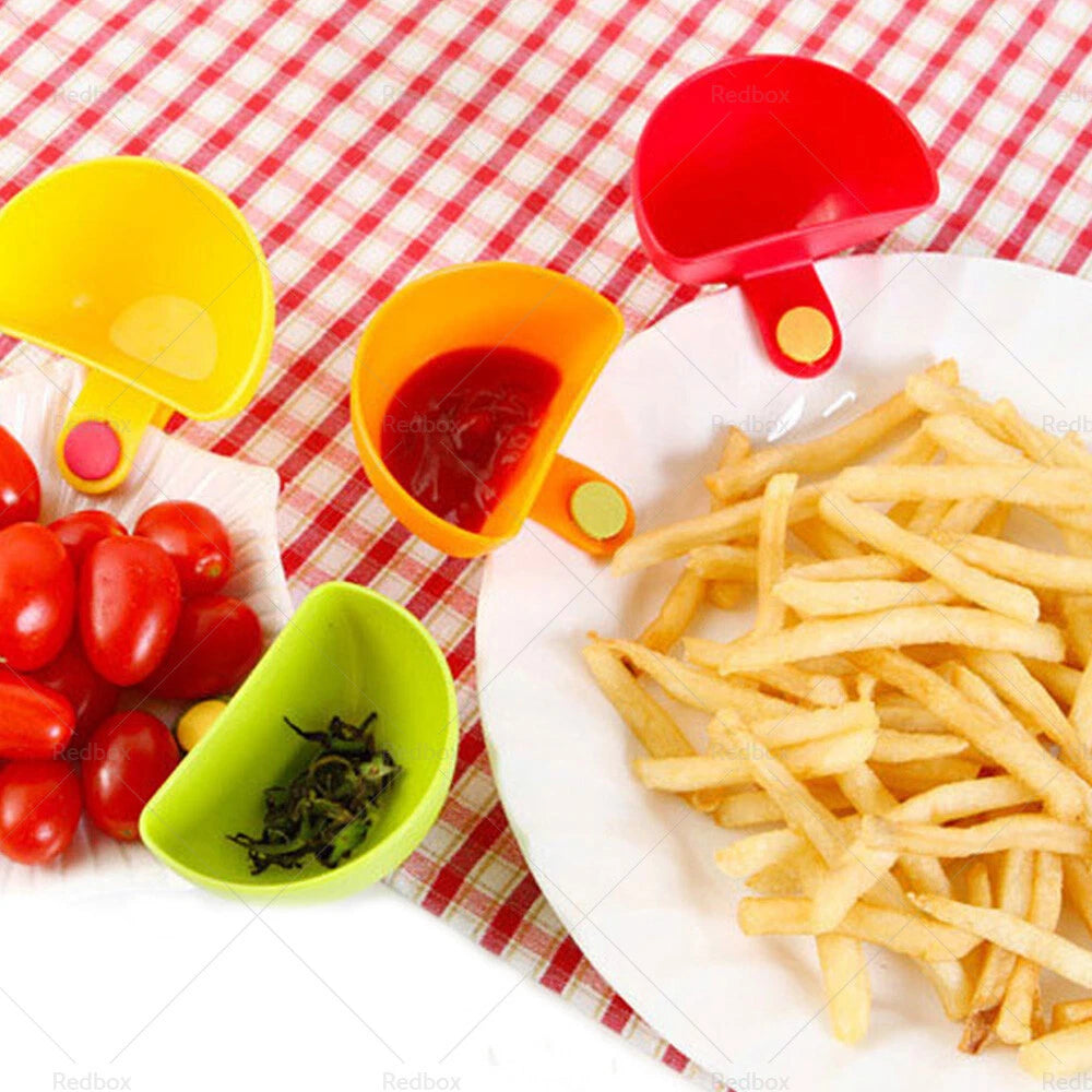12 Pack Plastic Dip Clip Bowl Holder for
