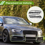 1 Pair Fog Light Grill for Audi A5 (2013–2016) No. 8T0807681H/8T0807682H