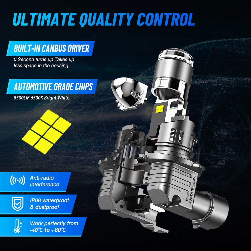 2X 9006 HB4 LED Headlight Bulbs for 6500K 17000LM