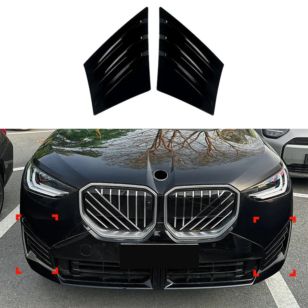 Gloss Black Bumper Side Vent Louver Covers for BMW X3 G45 M-Sport (2025–2025)
