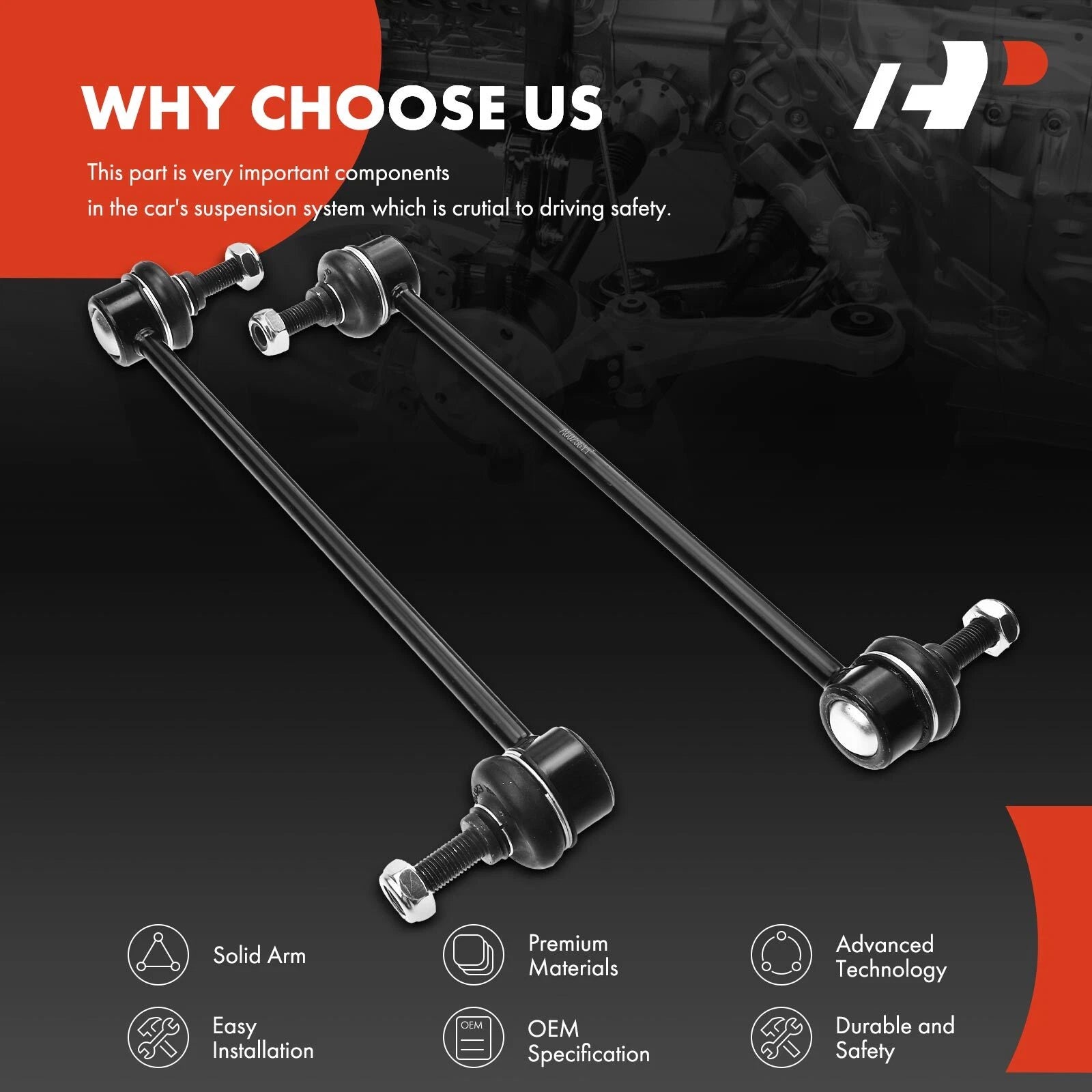 2X Front Sway Bar Link for Jeep Compass (2007-2017)