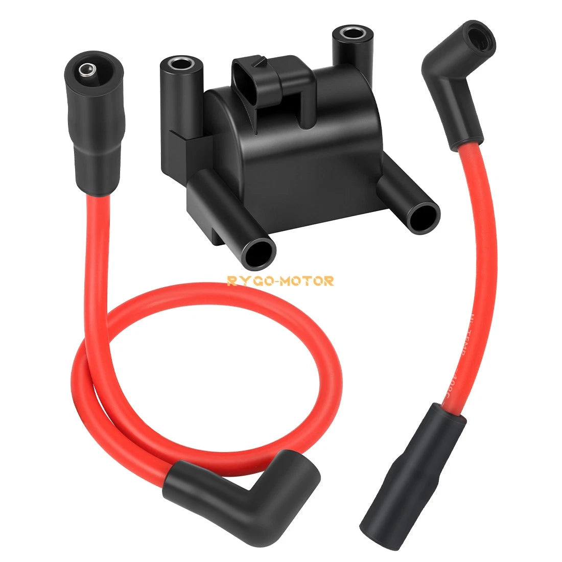 Ignition Coil & Spark Plug Wire Cap for Harley FXD FLD FXST FXSB FXSE (2000–2017)