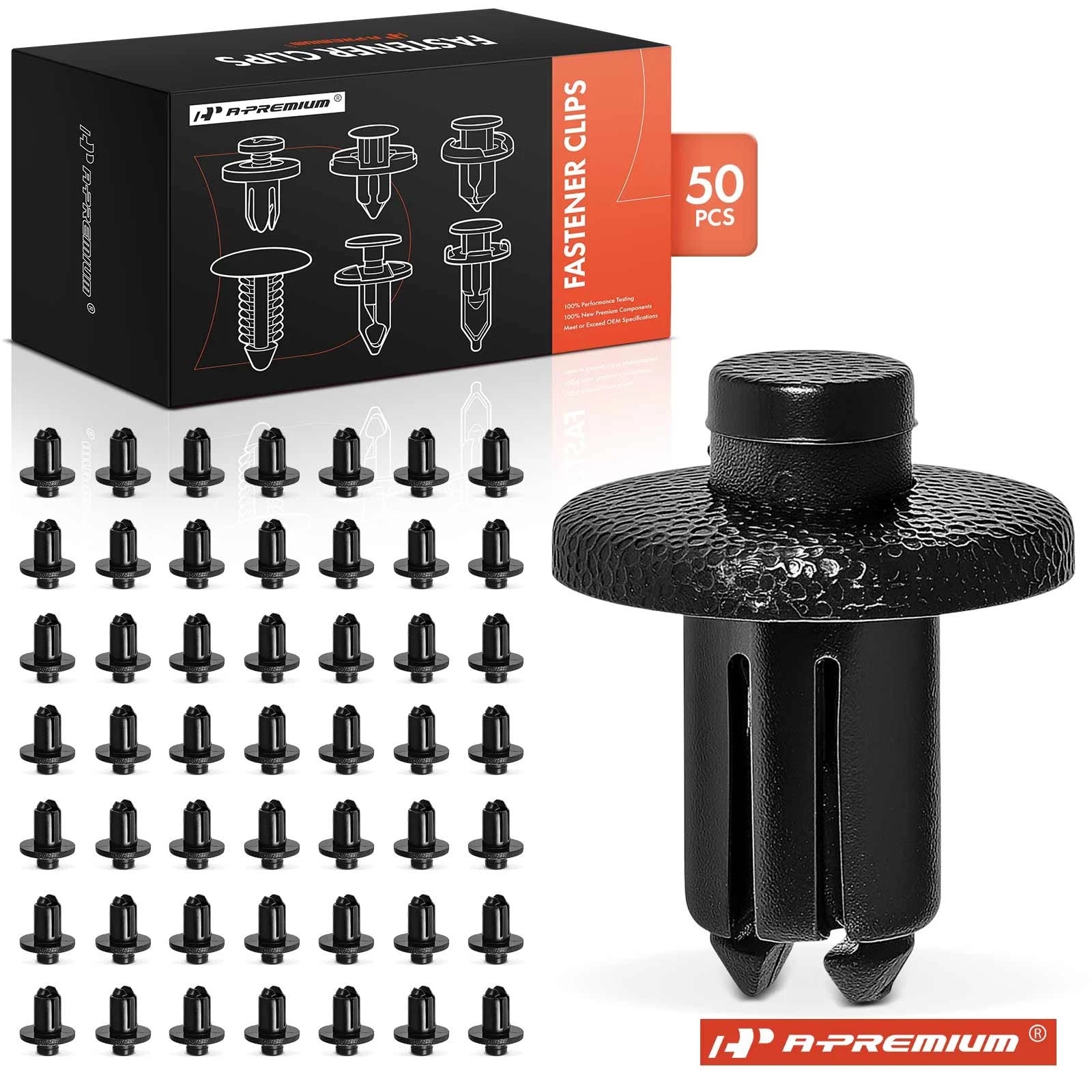 9mm Plastic Bumper Cover & Wheel Housing Retainer Clips for Toyota (50-Pack)