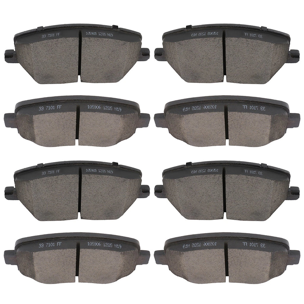 Set of 4 Ceramic Brake Pads for Jeep Cherokee (2014–2020) & Fiat 500X (2016–2019)