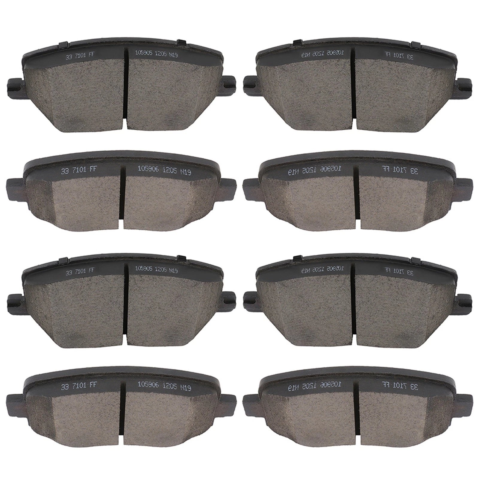 Set of 4 Ceramic Brake Pads for Jeep Cherokee (2014–2020) & Fiat 500X (2016–2019)