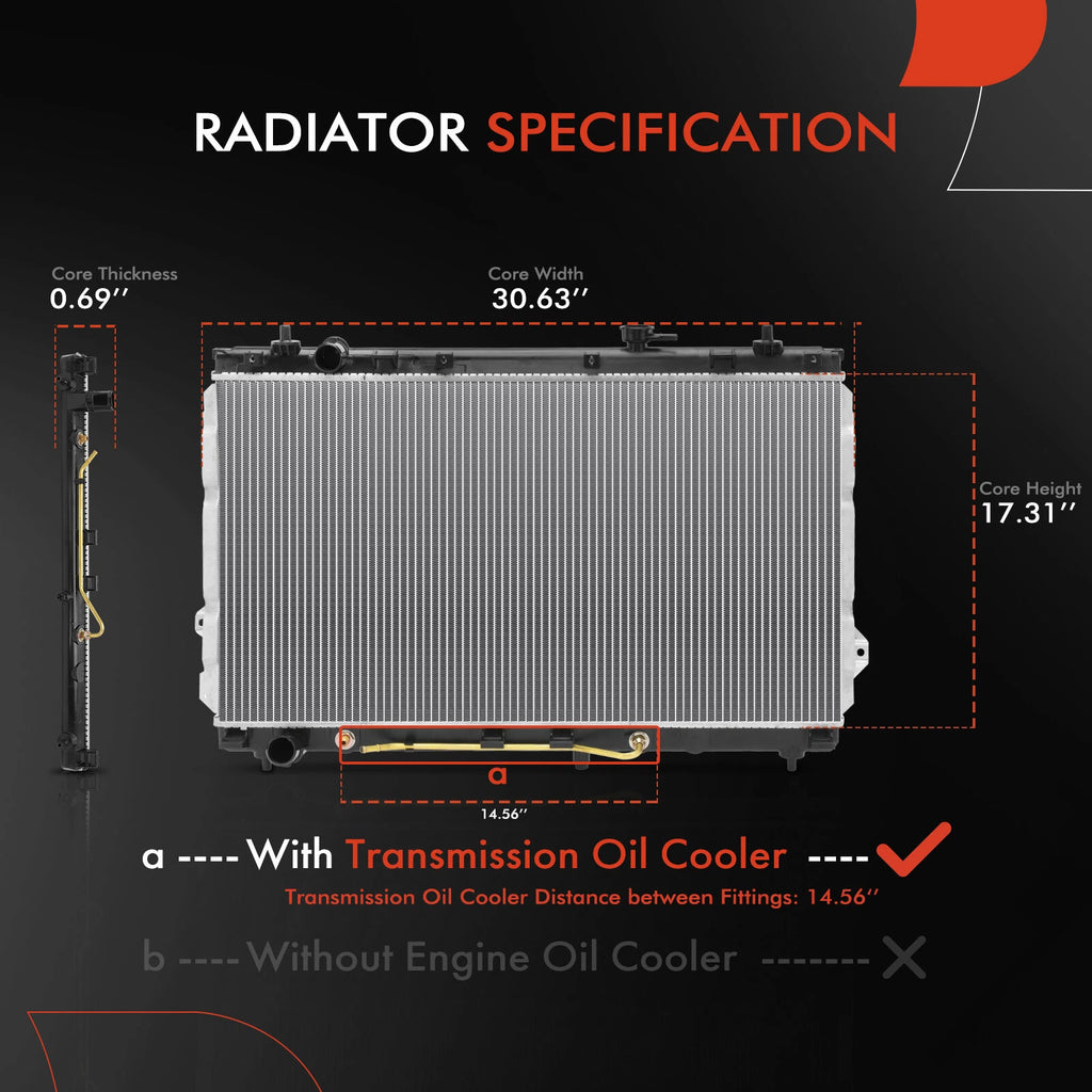 Radiator with Trans Oil Cooler for Kia Sedona (2011–2014)