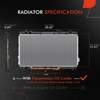 Radiator with Trans Oil Cooler for Kia Sedona (2011–2014)