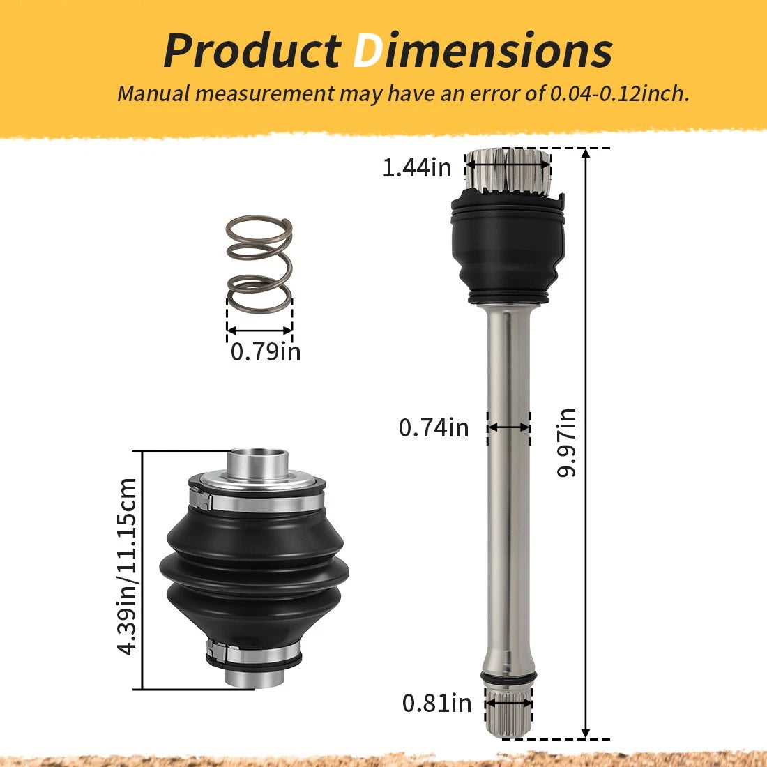 Propeller Shaft & Yoke Joint for Honda TRX650 TRX680 (2003–2023)