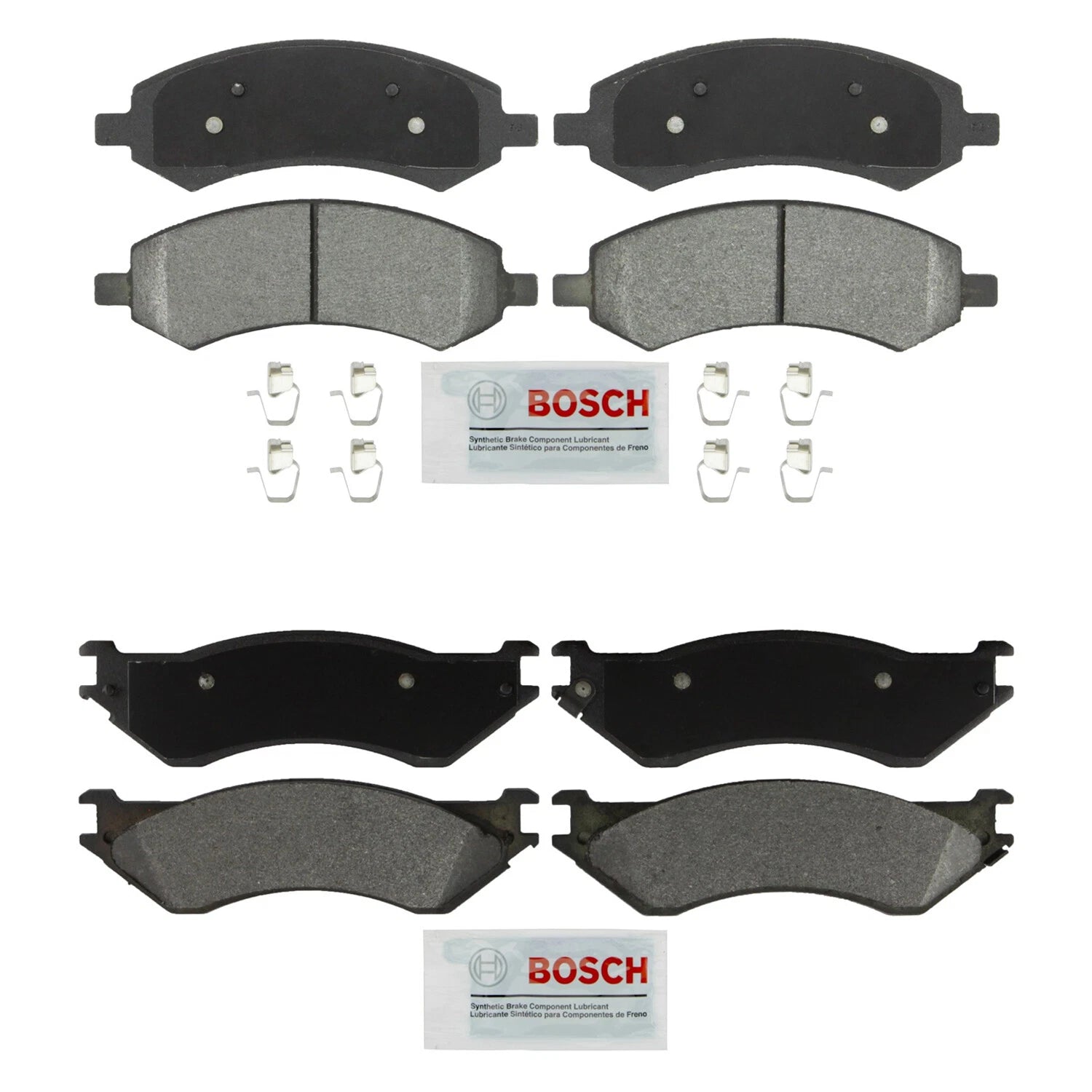 Set of 4 Bosch Severe Duty Semi-Met Disc Brake Pads for Dodge Ram 1500