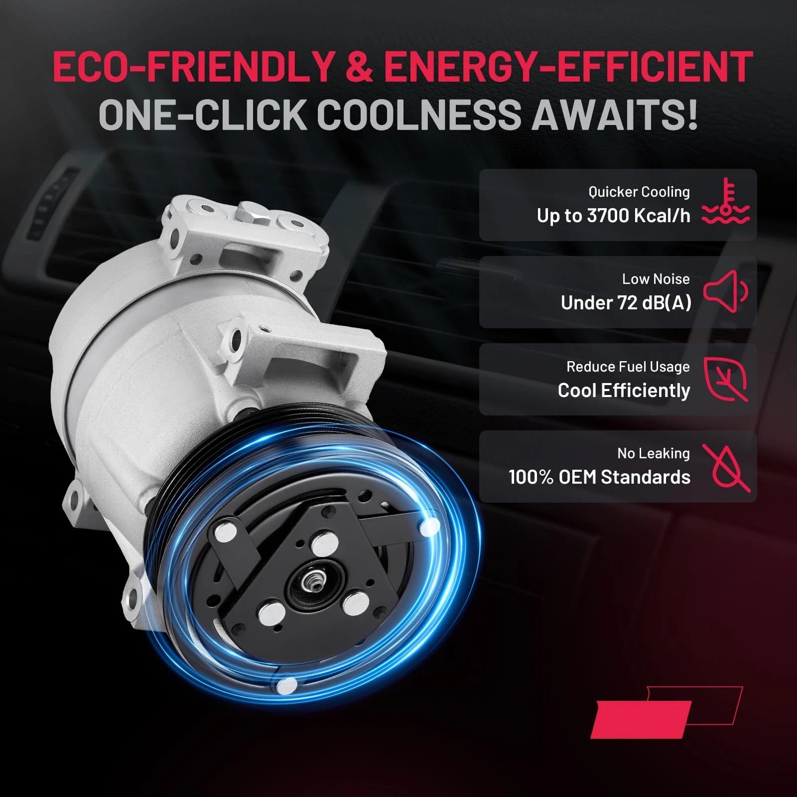 A/C Compressor for Pontiac Wave (2005–2008) & Chevrolet Aveo5 (2006–2008)