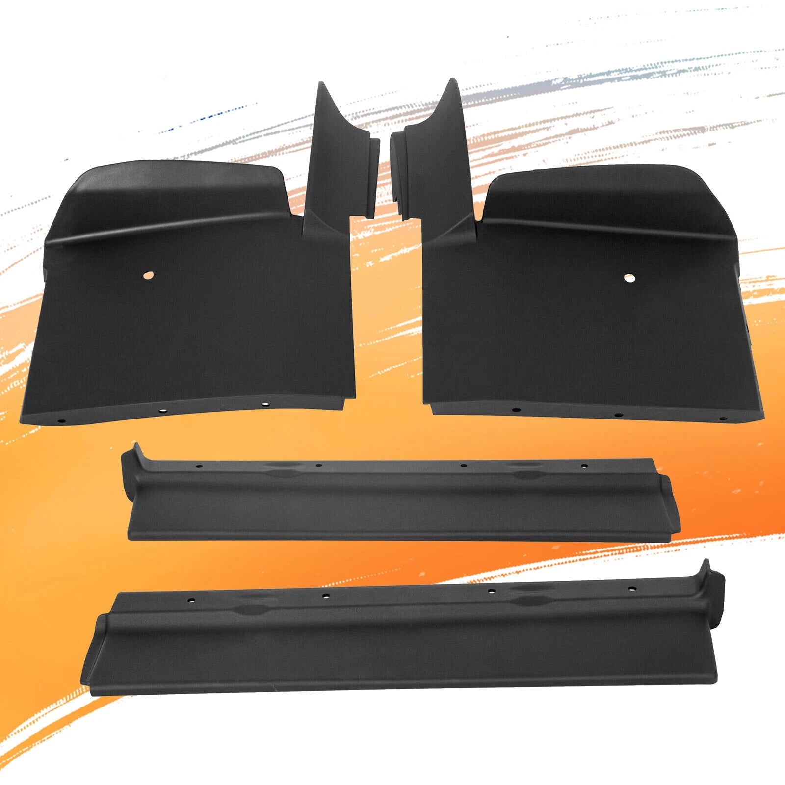 Set of 4 Front Bumper Fillers for Cadillac Eldorado (1979–1985) Black