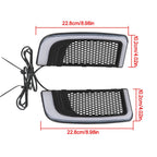 LED Running Light Turn Signal Fairing Lower Grills for Electra Glide Road Glide