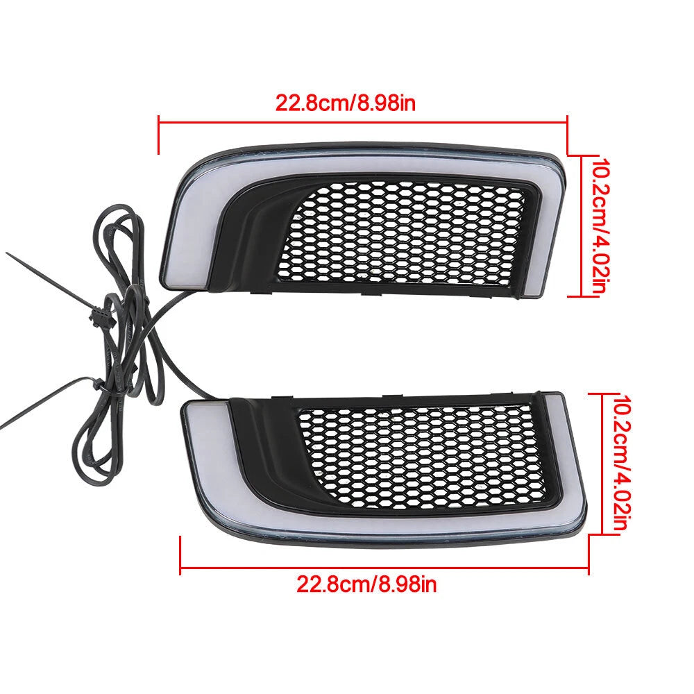 LED Running Light Turn Signal Fairing Lower Grills for Electra Glide Road Glide