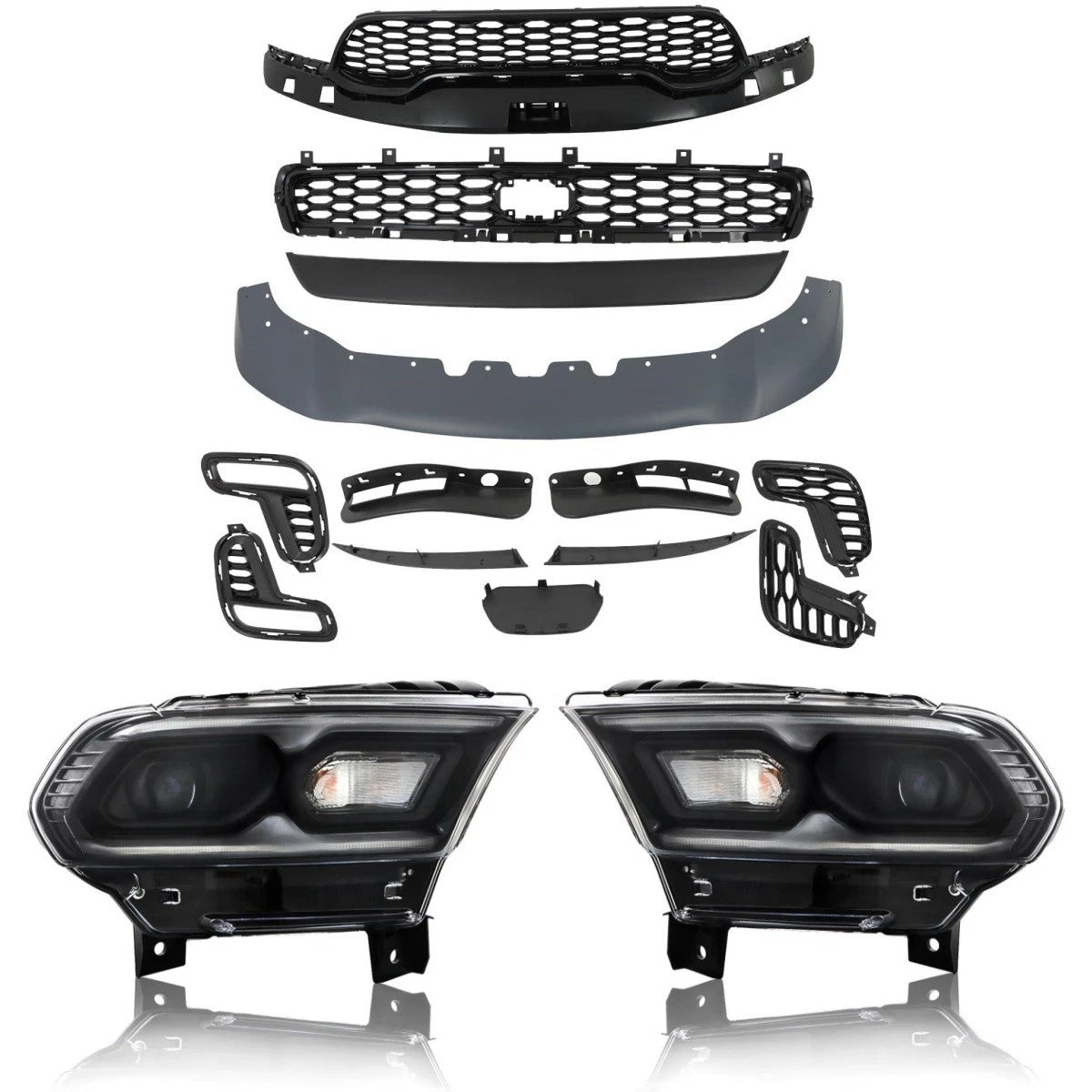 Grill Assembly, Skid Plate, Headlights for Dodge Durango (2021-2023)