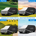 Full Car Cover for Jeep Wrangler 4 Door (2011–2023) Waterproof UV Protection