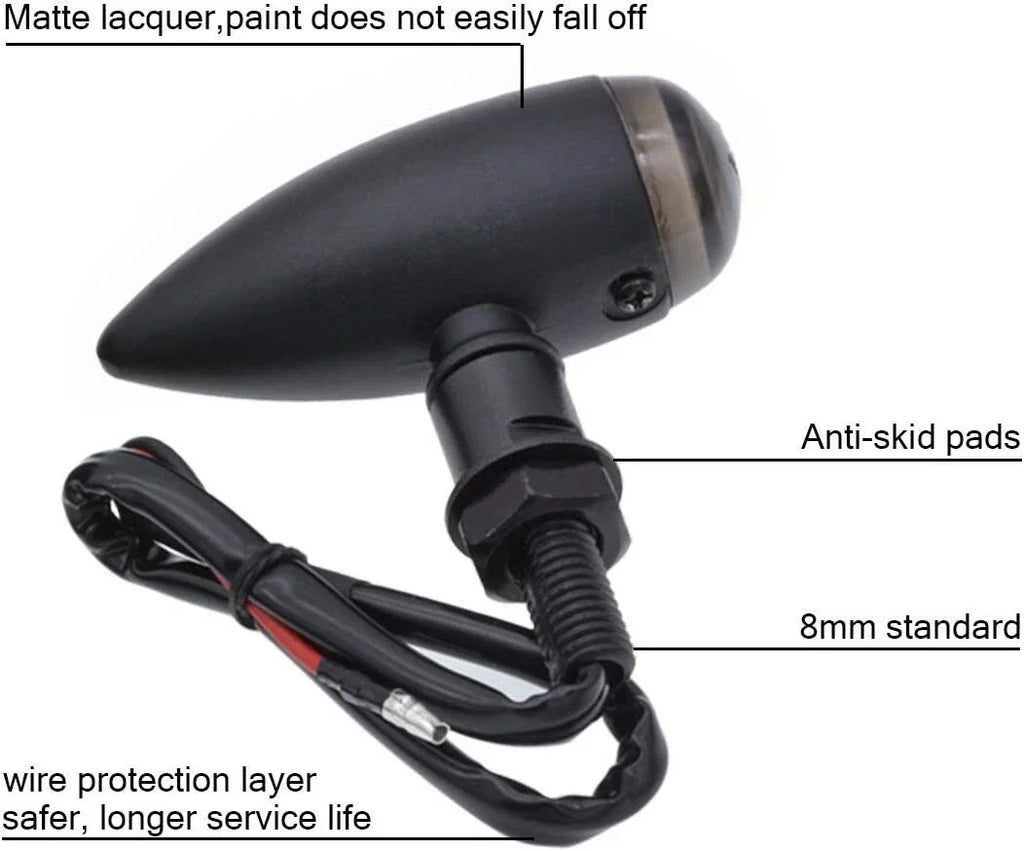 Amber Mini Turn Signal Indicator Lights for Harley Softail