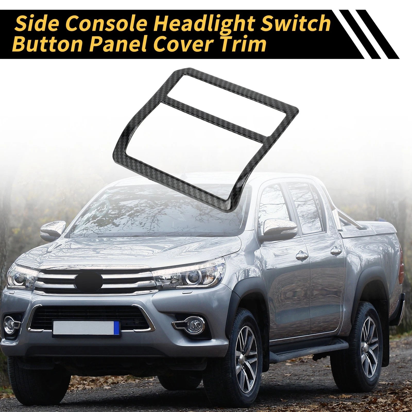 Carbon Fiber Headlight Switch Button Panel Cover for Toyota Tacoma (2024)