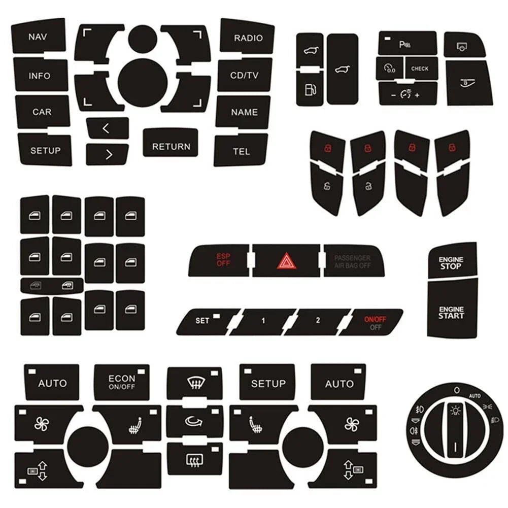 Enhanced Visibility Button Repair Sticker for Audi Q7