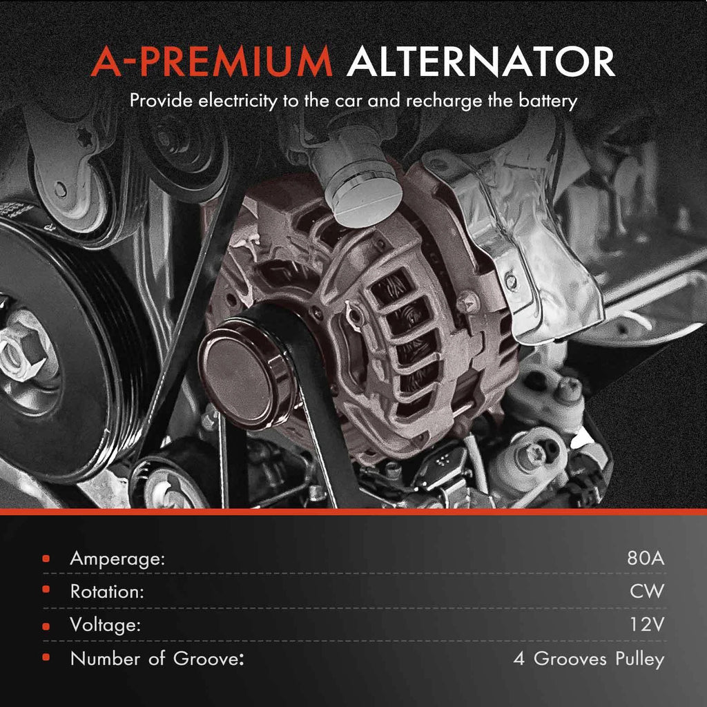 Alternator for Mazda 626, Ford Probe (1993–2002) 2.0L 80A 4-Groove