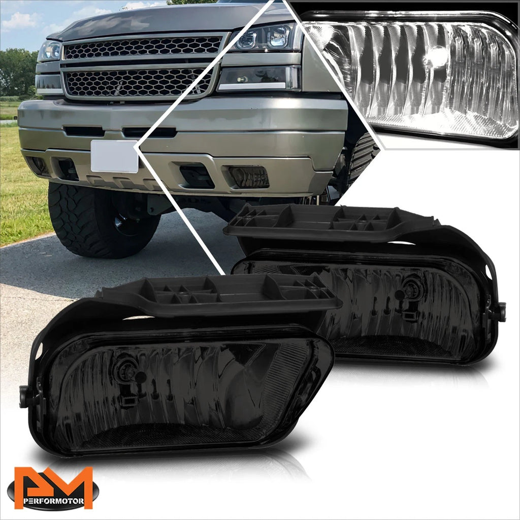 Smoke Lens Fog Lights for Chevy Silverado 1500-3500 HD (2004–2007)