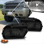 Smoke Lens Fog Lights for Chevy Silverado 1500-3500 HD (2004–2007)