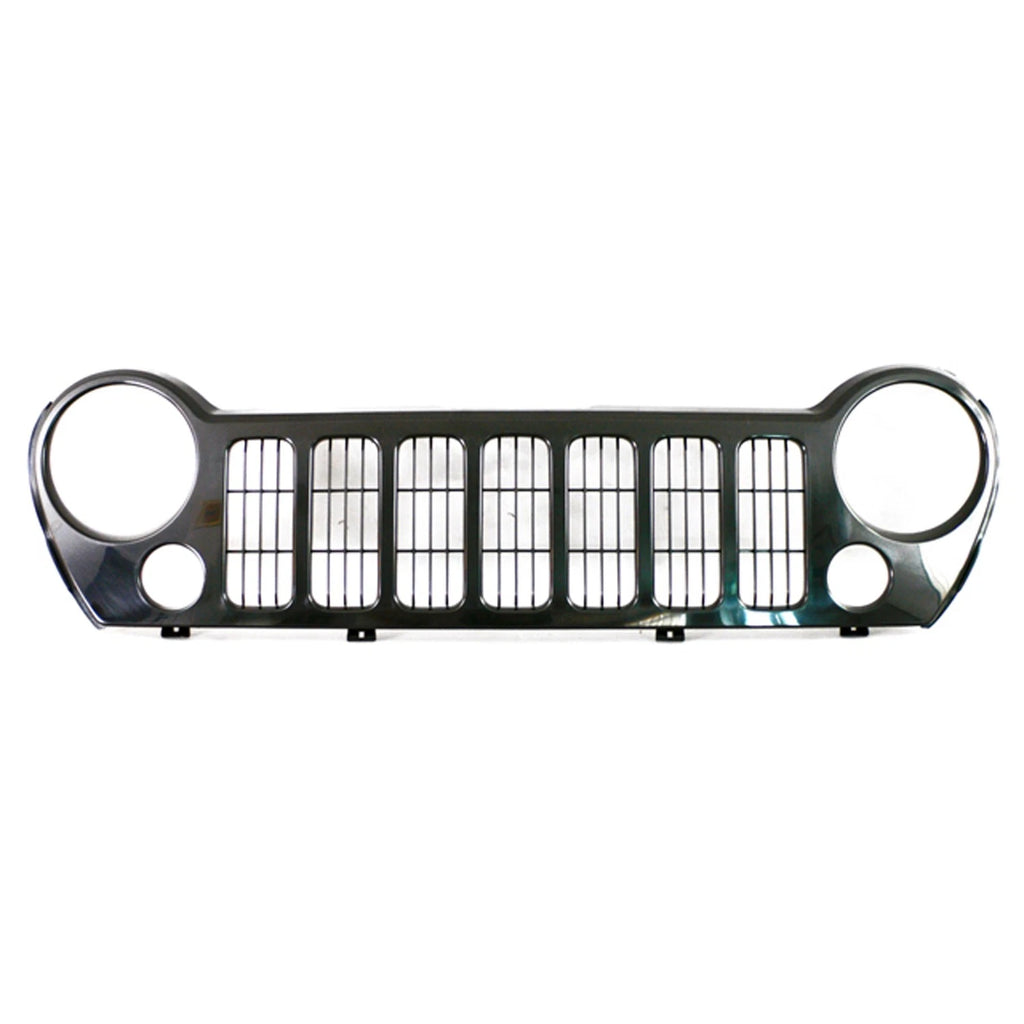 Replacement Ready to Paint Grille w/Fog Light Holes w/Black Insert