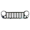 Replacement Ready to Paint Grille w/Fog Light Holes w/Black Insert