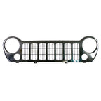 Replacement Ready to Paint Grille w/Fog Light Holes w/Black Insert