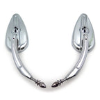 Chrome Skull Flame Side Mirrors for Harley Wide Glide FXWG (1980–2000)