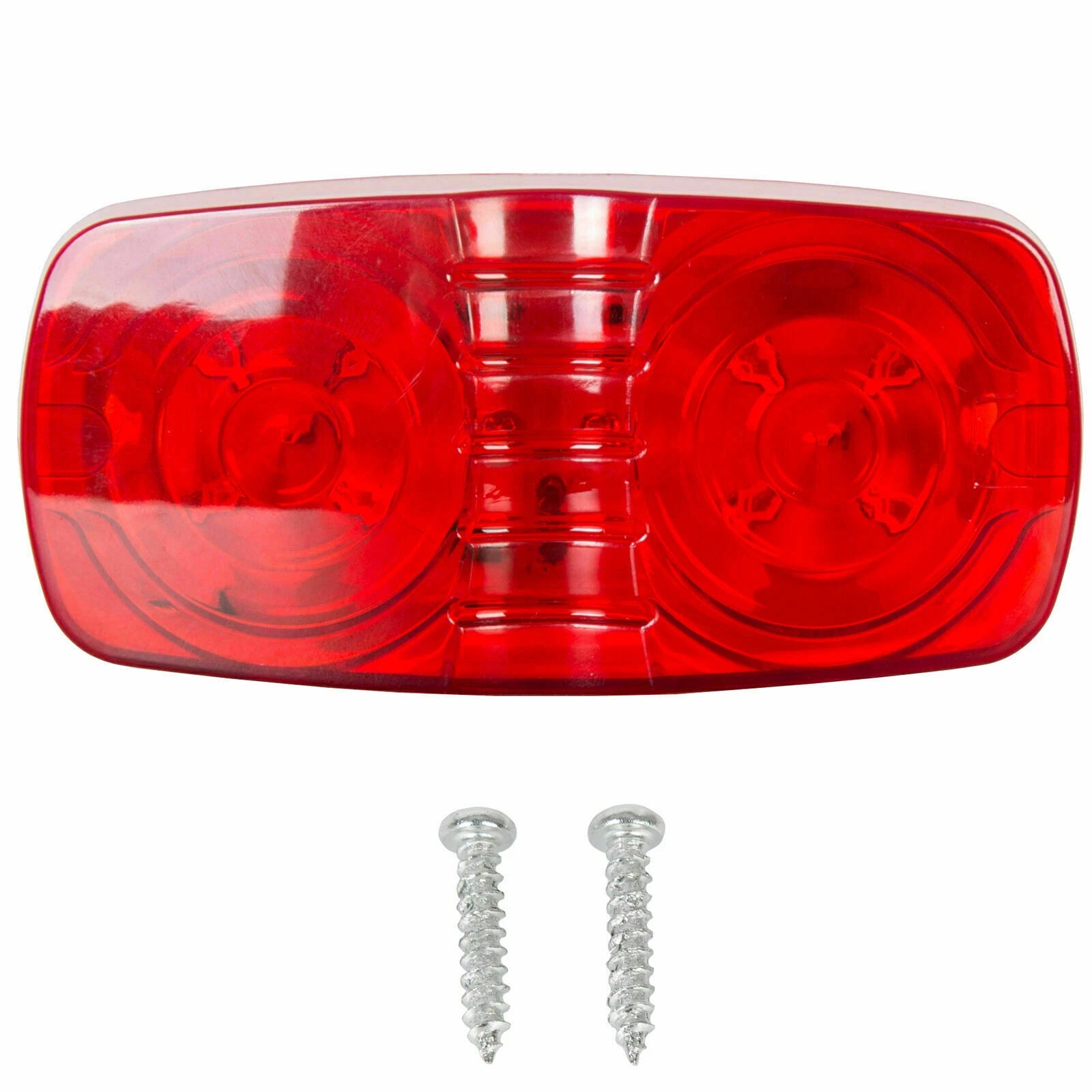 2X 4 Inch Red LED Double Bullseye Side Marker Light for RV
