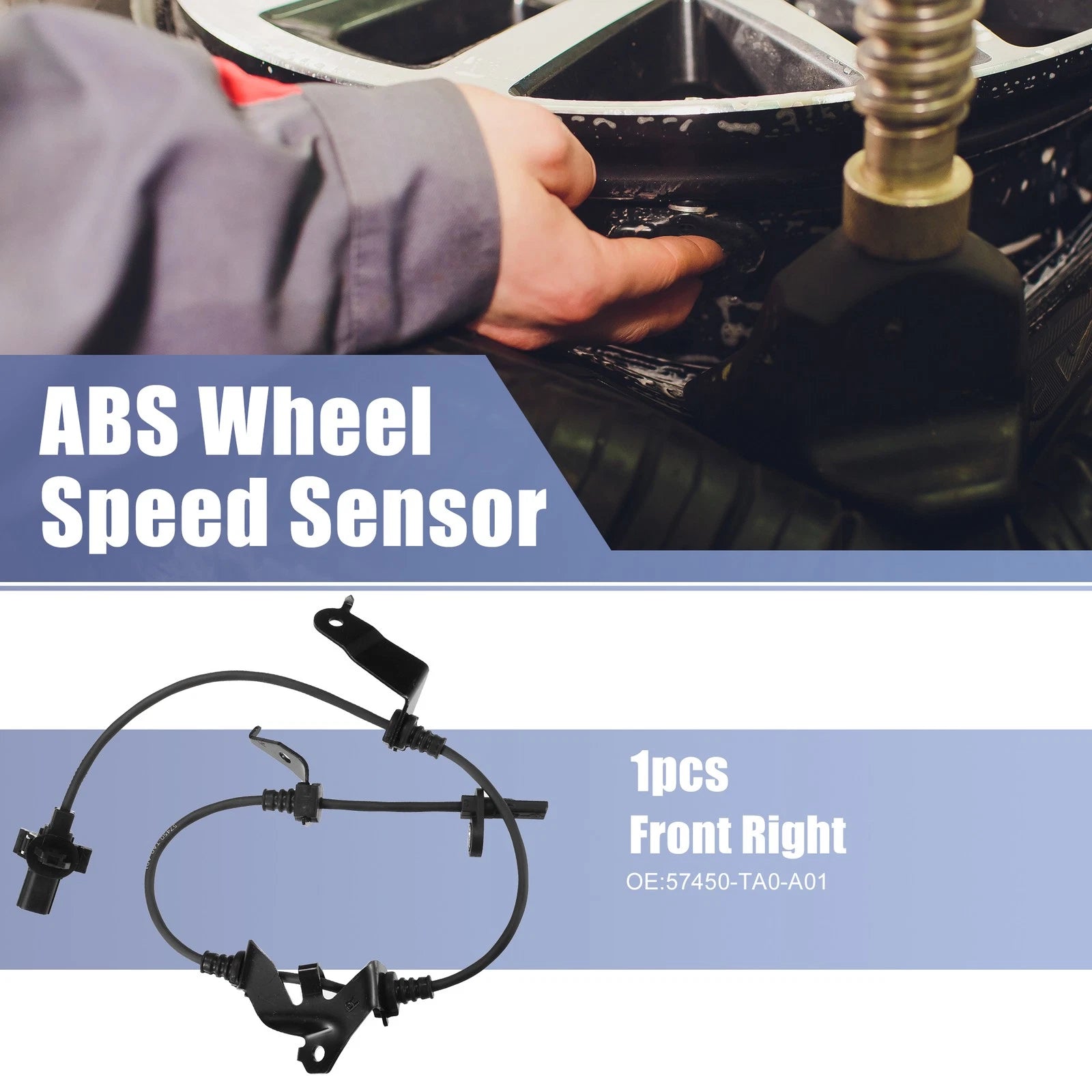 Front Right ABS Wheel Speed Sensor No. 57450-TA0-A01 for Honda Accord 