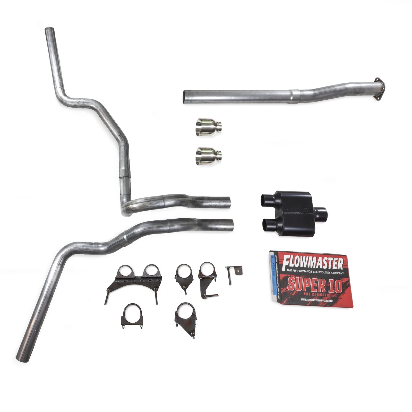 Dual Exhaust Kit for Toyota Tacoma (2016–2023) 2.5" Flowmaster Super 10 Tips
