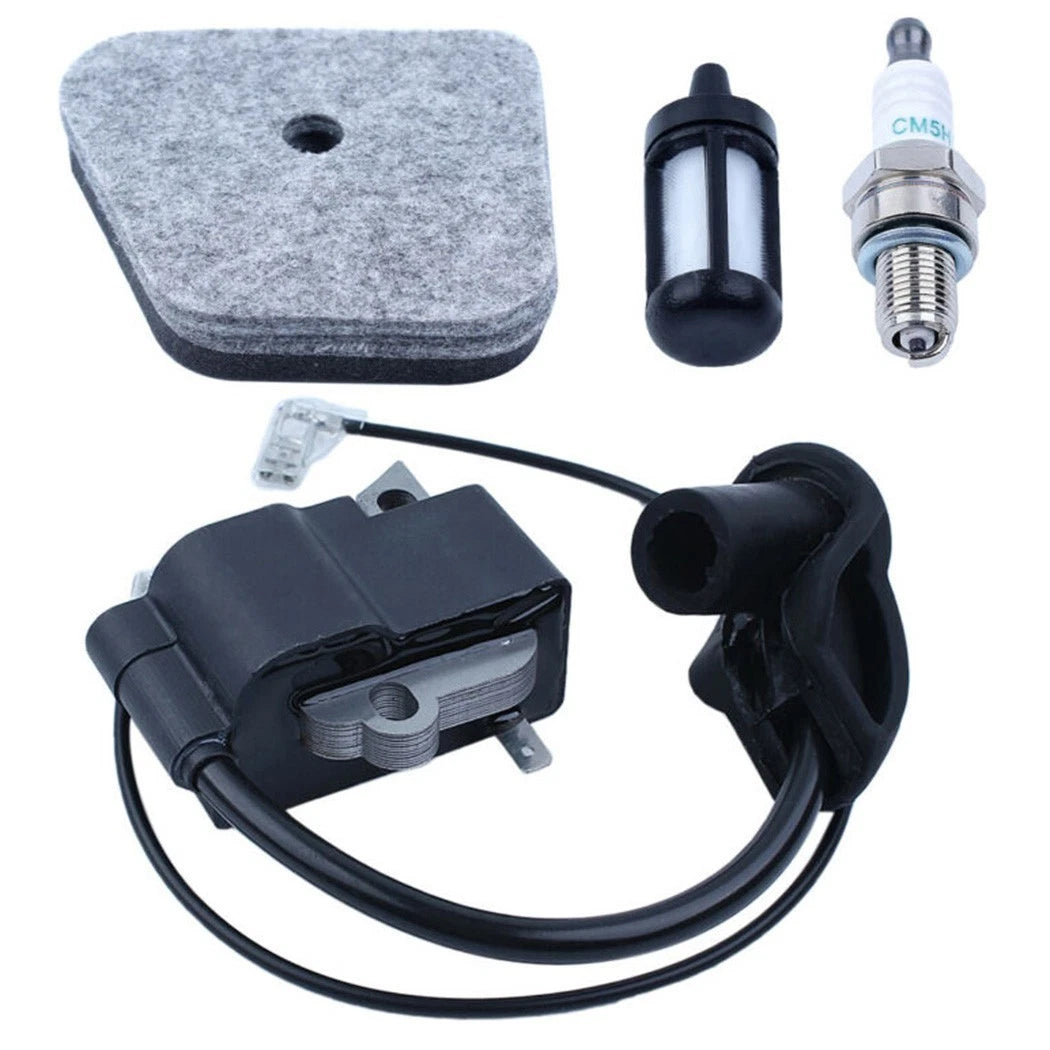 Ignition Coil, Fuel Filter, Air Filter Kit for MC 4180 B (FC90, FS130R, KM110R)