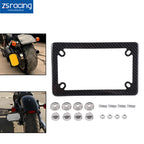 Carbon Fiber Motorcycle License Plate Frame Holder with Caps
